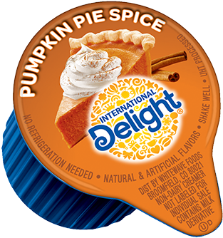 Id Pumpkin Pie Spice Single Serve Creamer - International Delight Irish Creme Coffee Whitener (371x371), Png Download