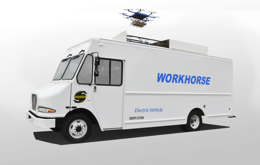 Usps Truck Png - Post Office Truck Concept (880x558), Png Download