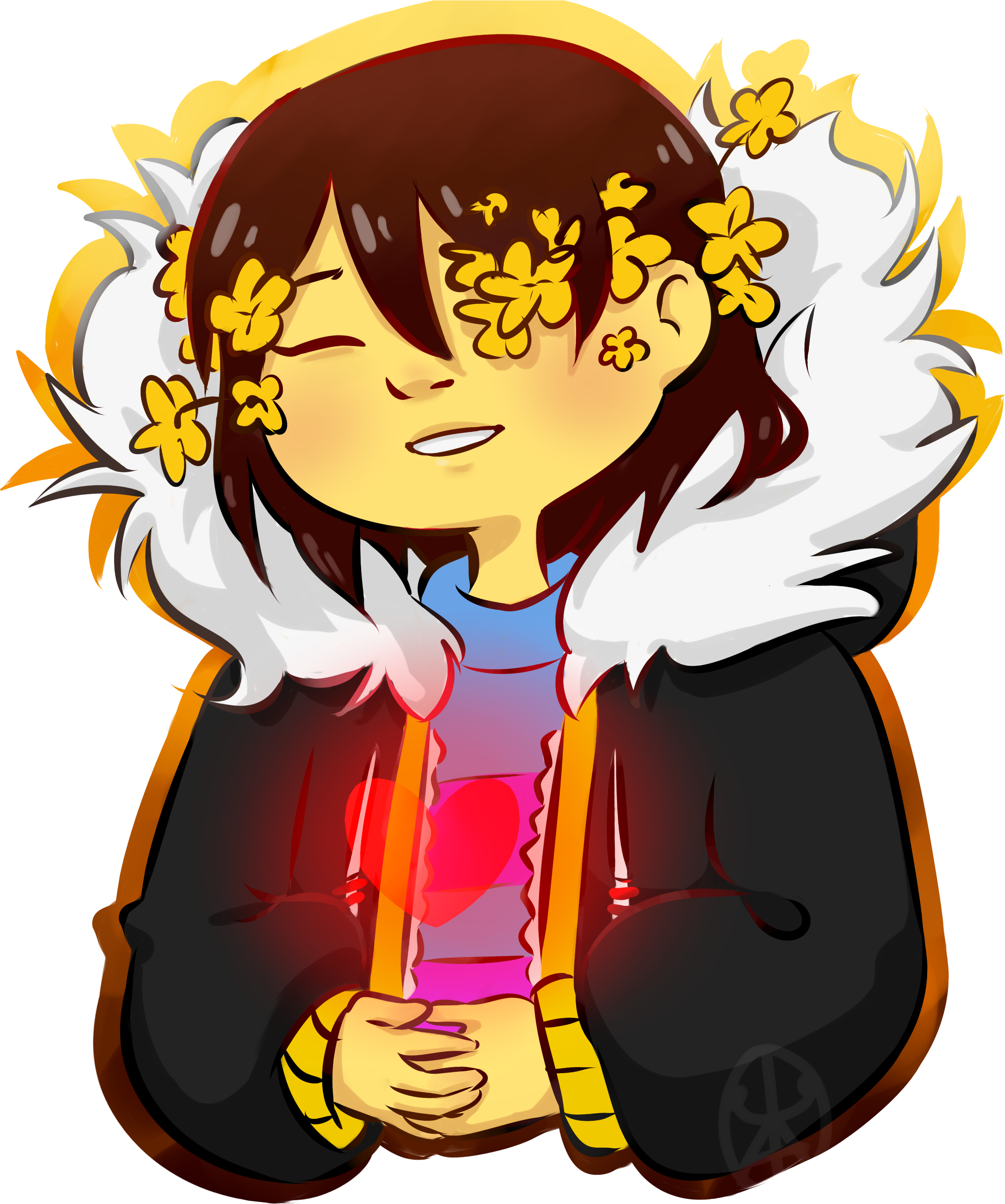 Frisk - Flowerfell Frisk Png (2550x3000), Png Download