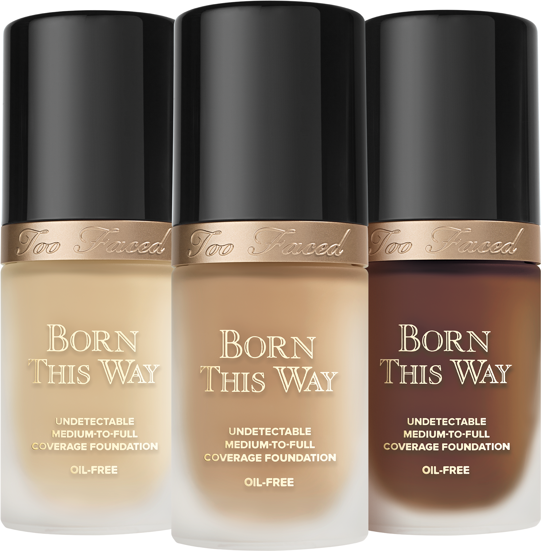 Born This Way Foundation - Too Faced Foundation Jackie Aina Swatches (2000x1761), Png Download