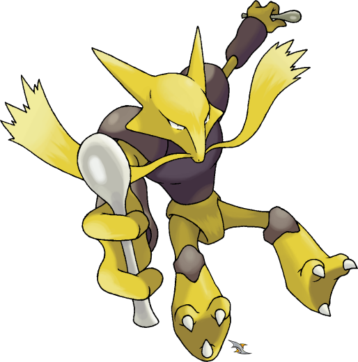 Alakazam - Ataque De Pokemons Alakazam (514x520), Png Download