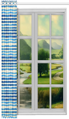 Watercolor Stripes Grunge Pattern - Qc Window Curtain 1x Harry Potter Ravenclaw Polyester (500x500), Png Download