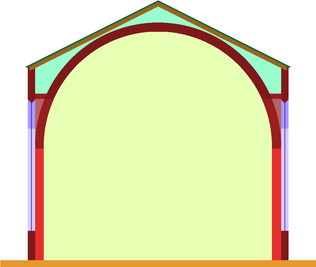 Aisleless Church With Barrel-vault - Staffelkirche (1027x1087), Png Download