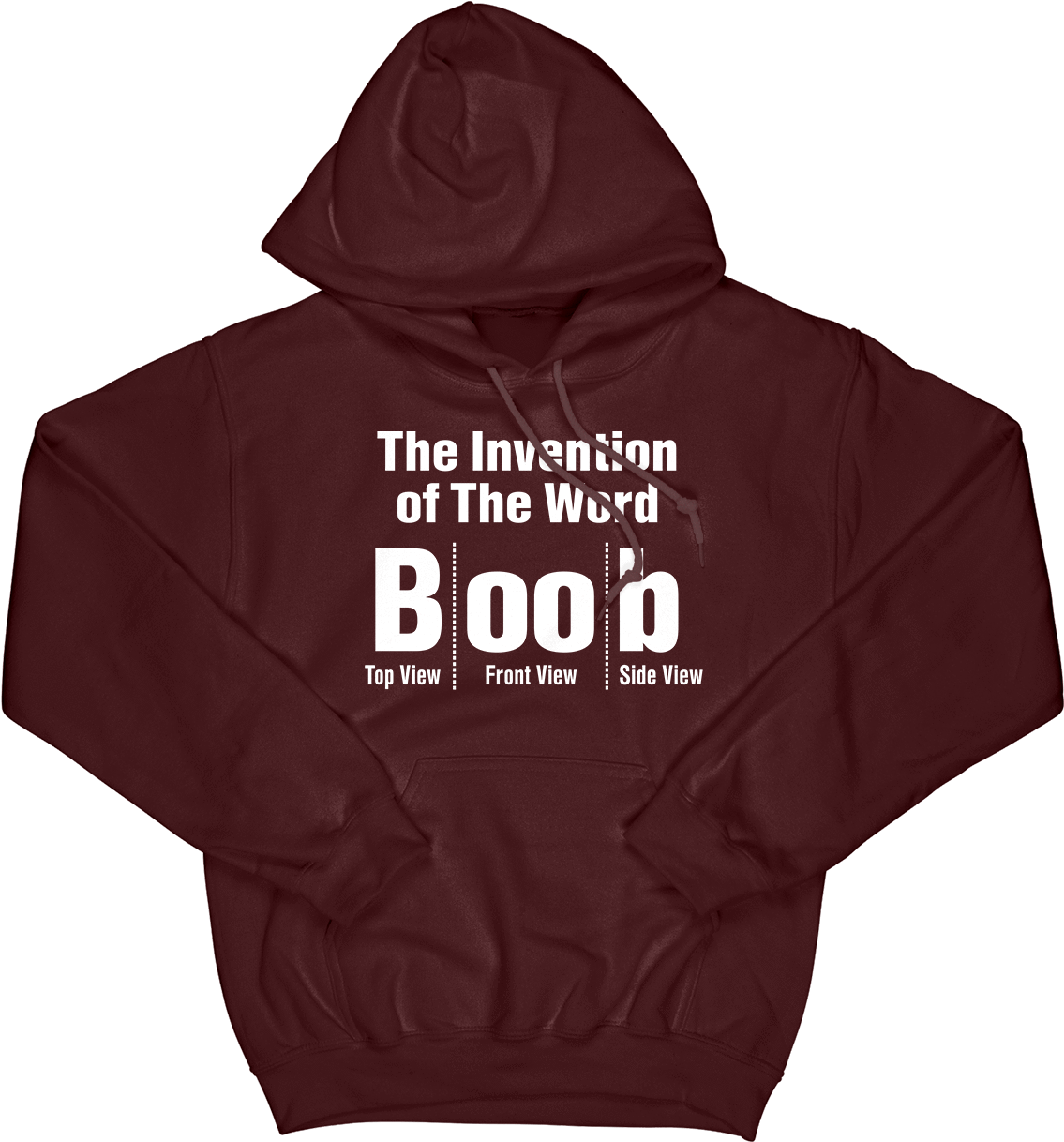 The Invention Of The Word Boob Hoodie - T-shirt (1200x1226), Png Download