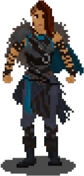 Strappy Barbarian Woman - Inthelittlewood (500x500), Png Download