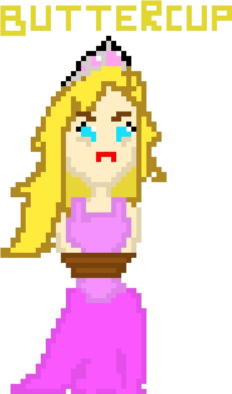 Princess Buttercup - Pixel Art (550x810), Png Download