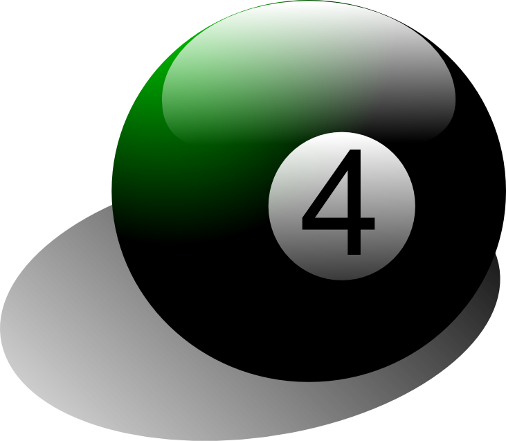 Bola 4 Animacion - Bola De Billar 4 (731x637), Png Download