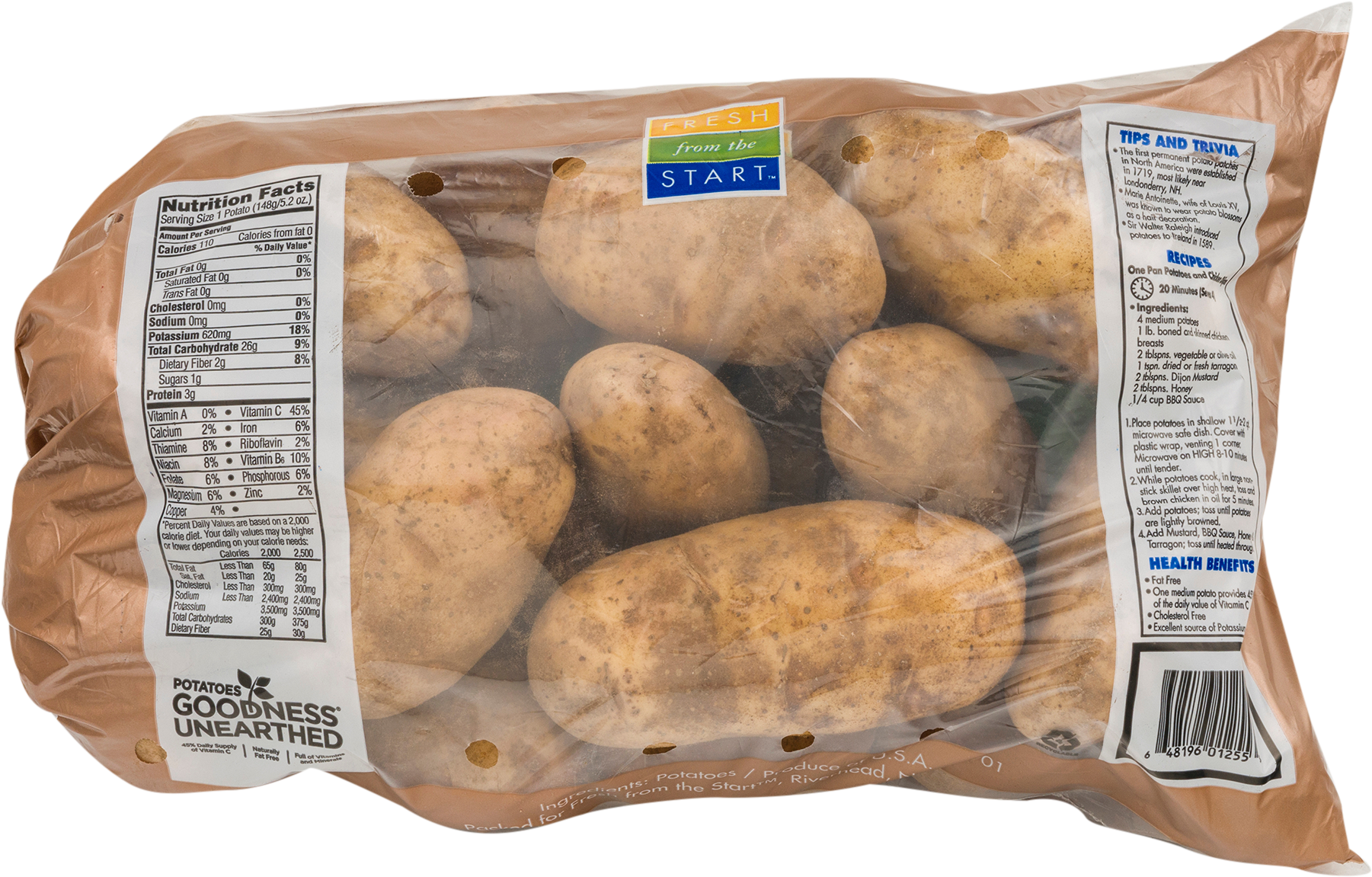 Golden Russet Potatoes - 10 Lb. Bag Of Russet Potatoes (1800x1800), Png Download