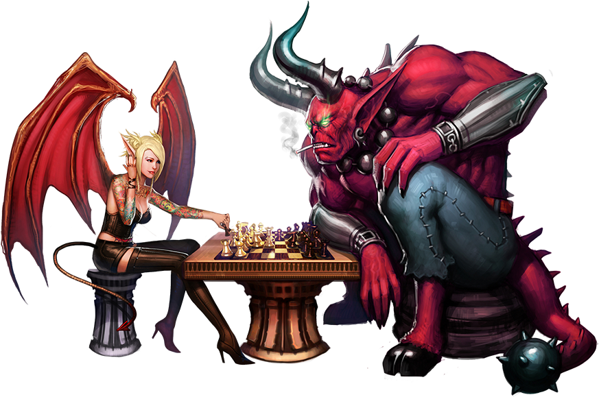 Nyxchess1 - Cartoon (877x620), Png Download
