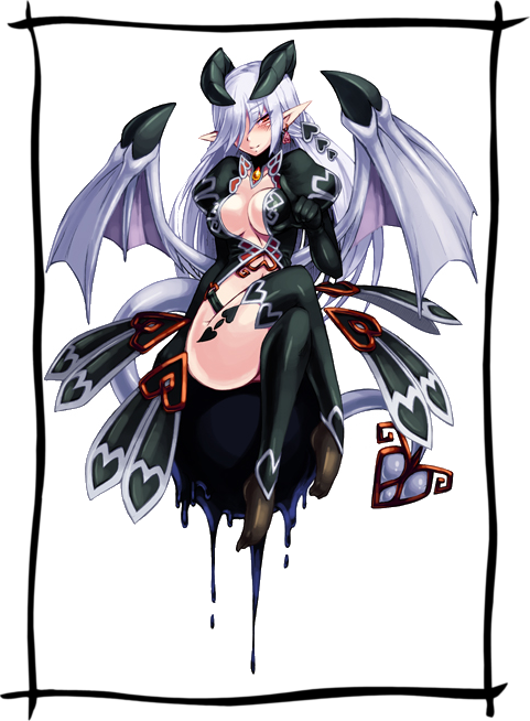 Lilim Traits - White Haired Succubus Anime (481x654), Png Download