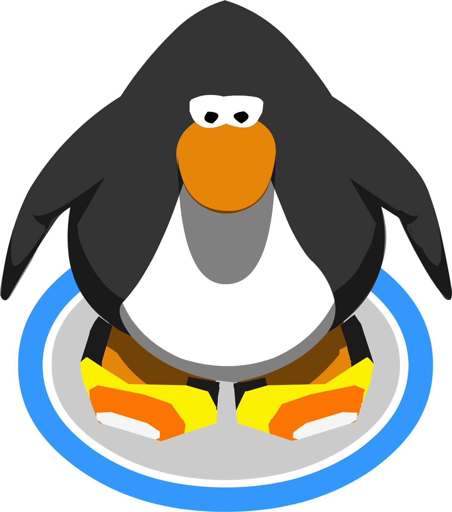 Candy Corn Shoes In-game - Red Penguin Club Penguin (1482x1677), Png Download