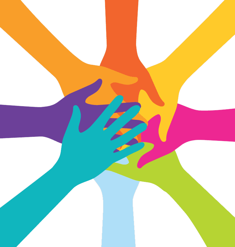 Charity Clipart Group - Team Work Hands (760x800), Png Download