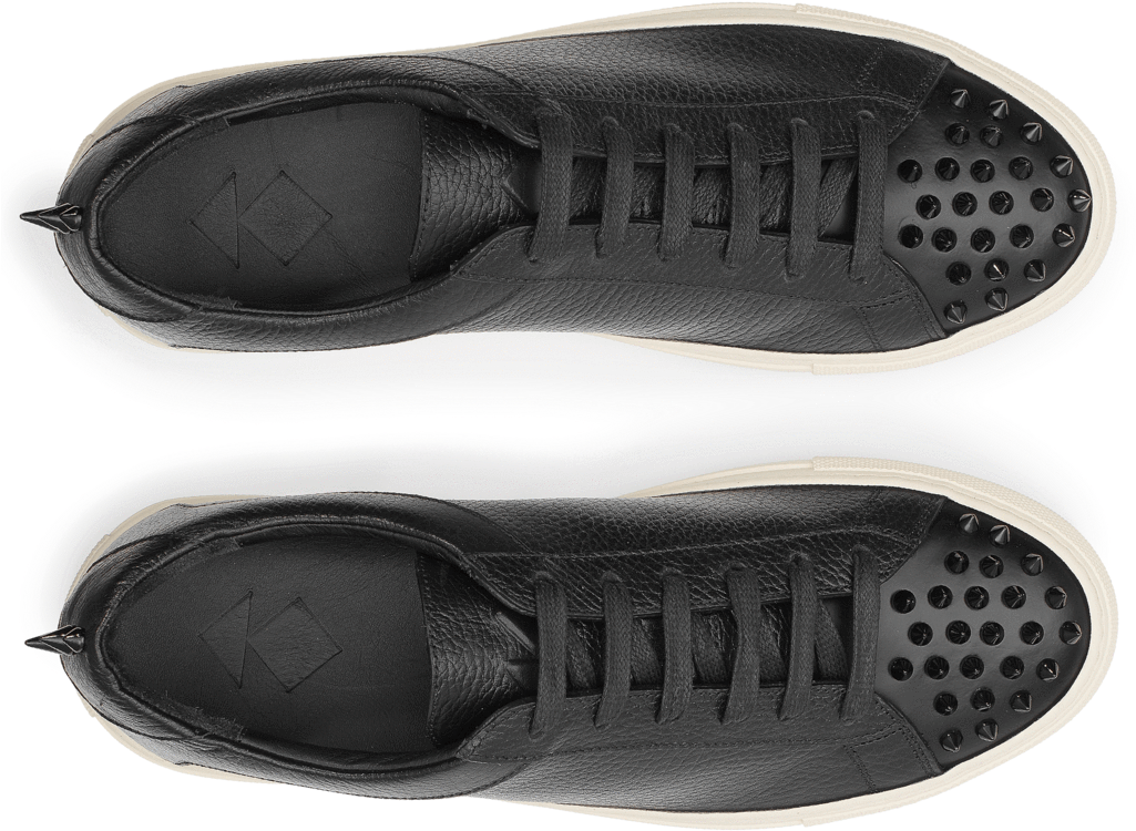 Capri Nero Spikes - Shoe (1024x840), Png Download