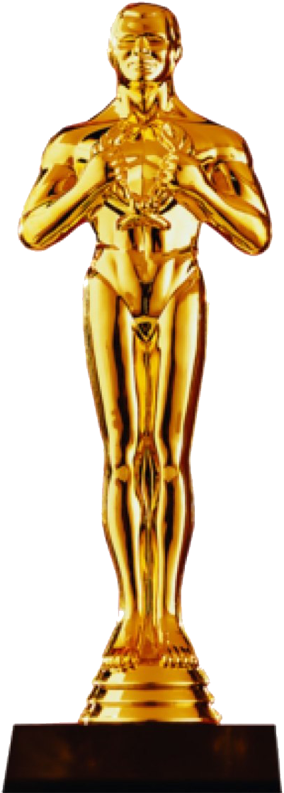Hd Oscar Gold - Gold Oscar (214x600), Png Download