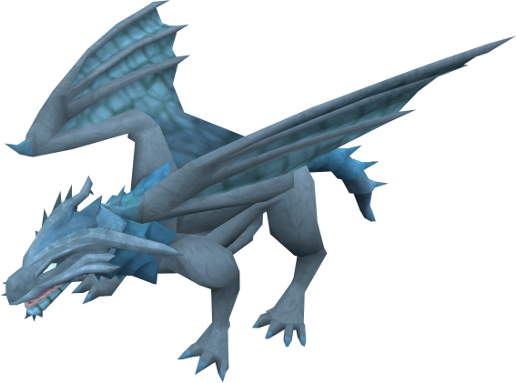 Frost Dragon - Runescape Blue Dragon (567x421), Png Download