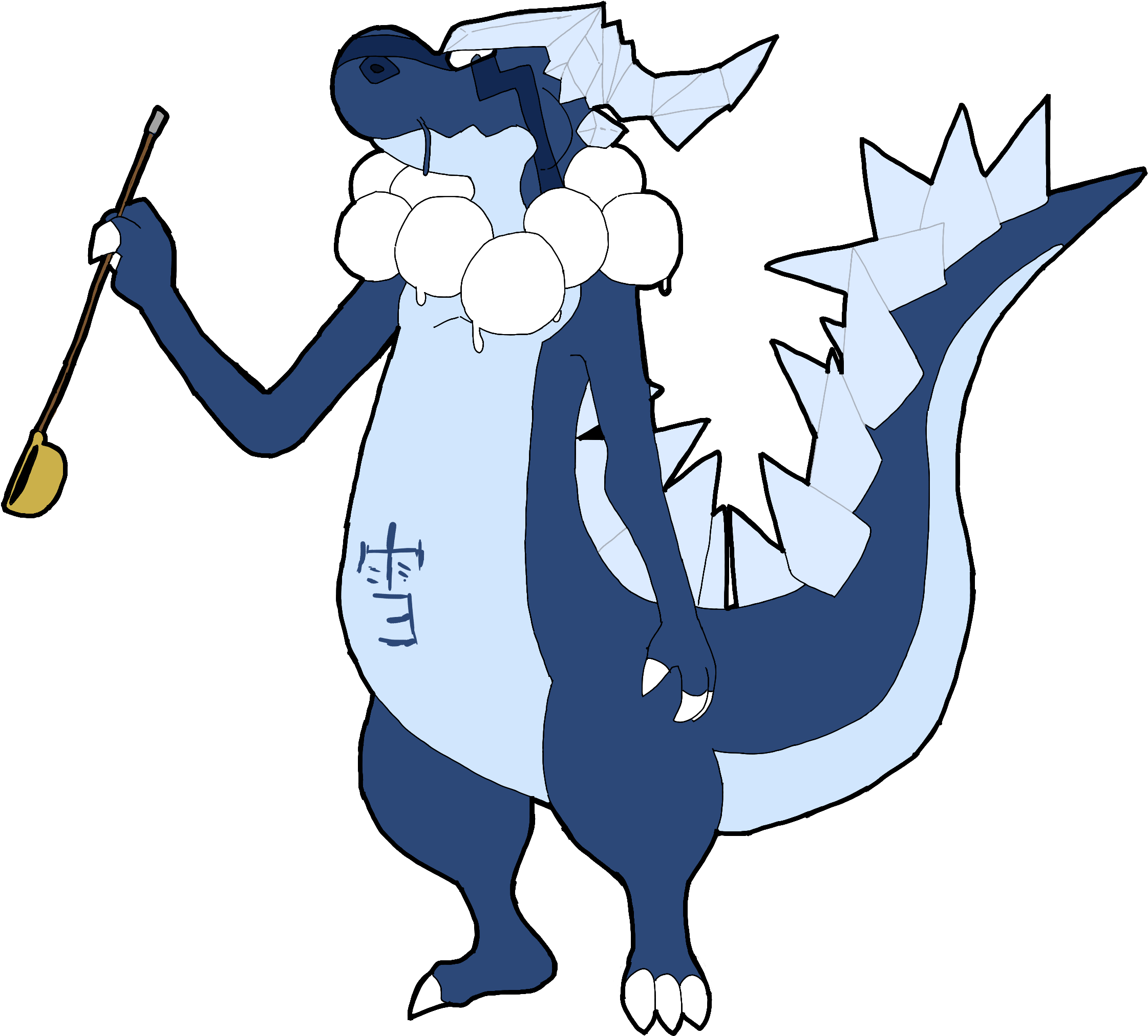 Ice Dragon God - Cartoon (2394x2177), Png Download