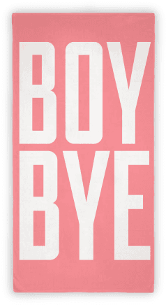 Boy Bye Beach Towel Towel - Onesie (484x484), Png Download