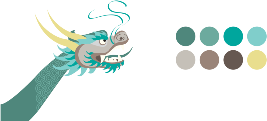 Dragon-elements - Dragon Boat Festival Design (1000x421), Png Download