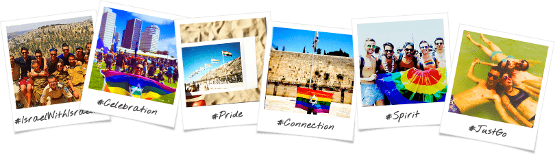 Lgbtq Trip Options Birthright Israel Polaroid Collage - Collage Israel (810x226), Png Download