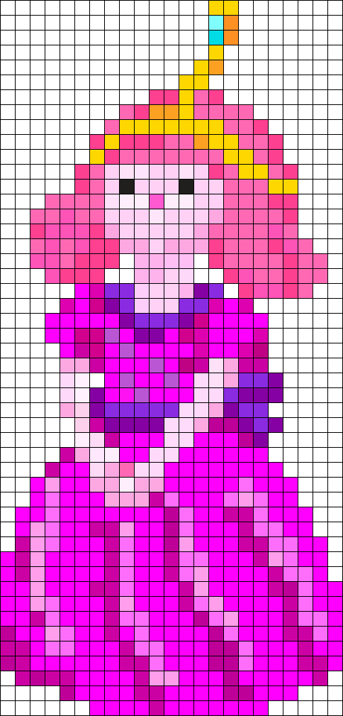 Young Princess Bubblegum Perler Bead Pattern / Bead - Central City Brewing Co Ltd (484x1009), Png Download
