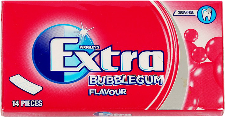 Wrigley's Gum Extra Bubble Gum 27 Gm - Extra Bubble Gum Flavor (1000x1000), Png Download
