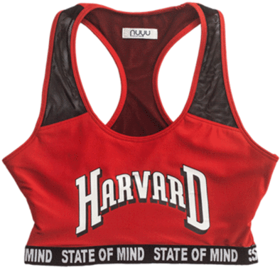 Harvard Racerback Sporty Bralette - T Shirt (585x750), Png Download