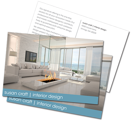 Cheap Postcard Printing - Interior Design Postcard Mailer (560x420), Png Download