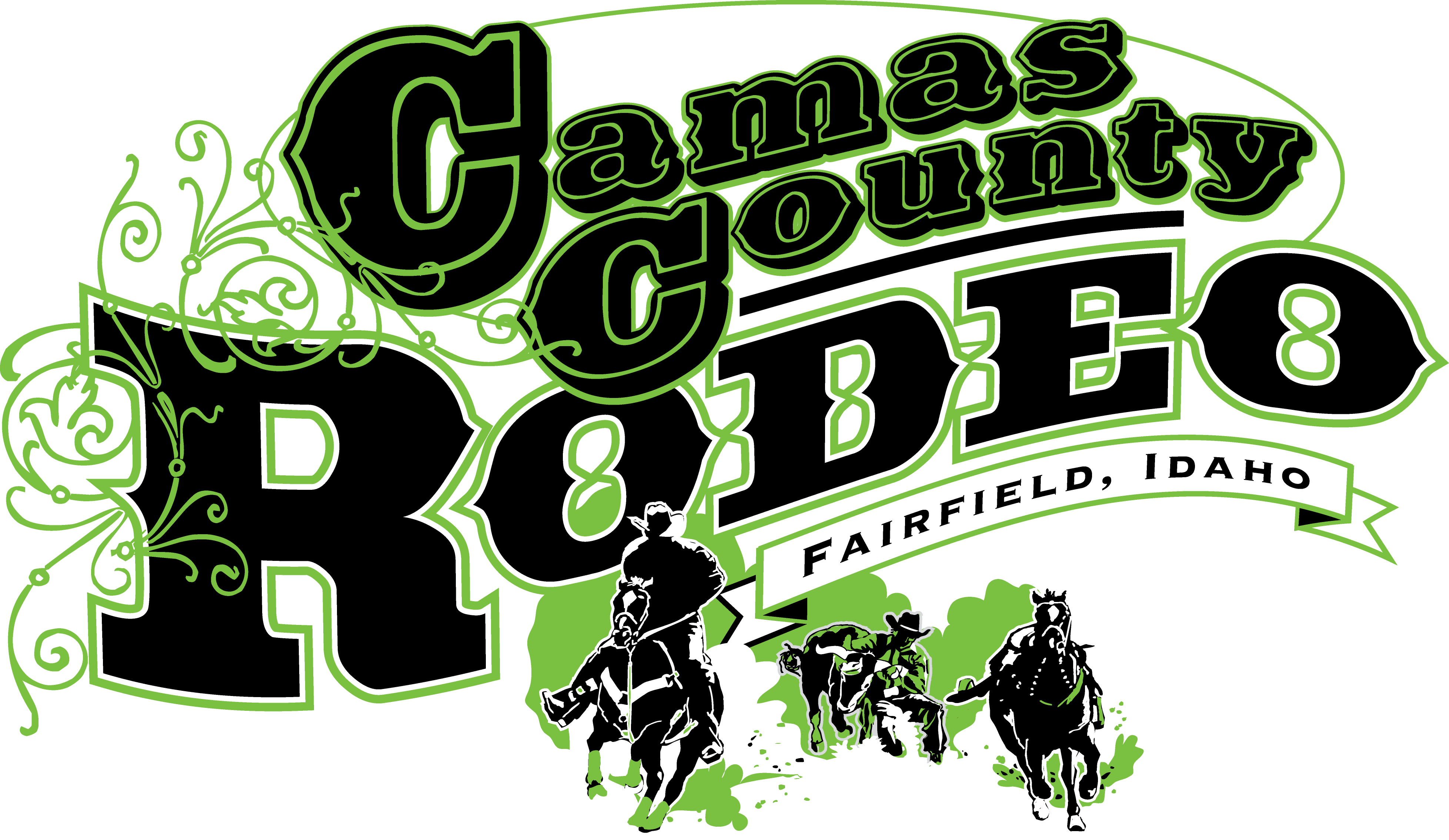 Camas County Rodeo 2015 On White - Graphic Design (3913x2269), Png Download
