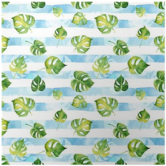 Seamless Pattern With Watercolor Tropical Leaves On - Watercolor Painting (400x400), Png Download