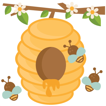 Graphic Library Download Bee Hive Clipart - Bee Hive Cute (432x432), Png Download
