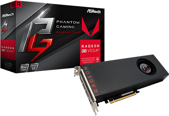 Asrock Phantom Gaming X Radeon Rx Vega 56 (600x500), Png Download