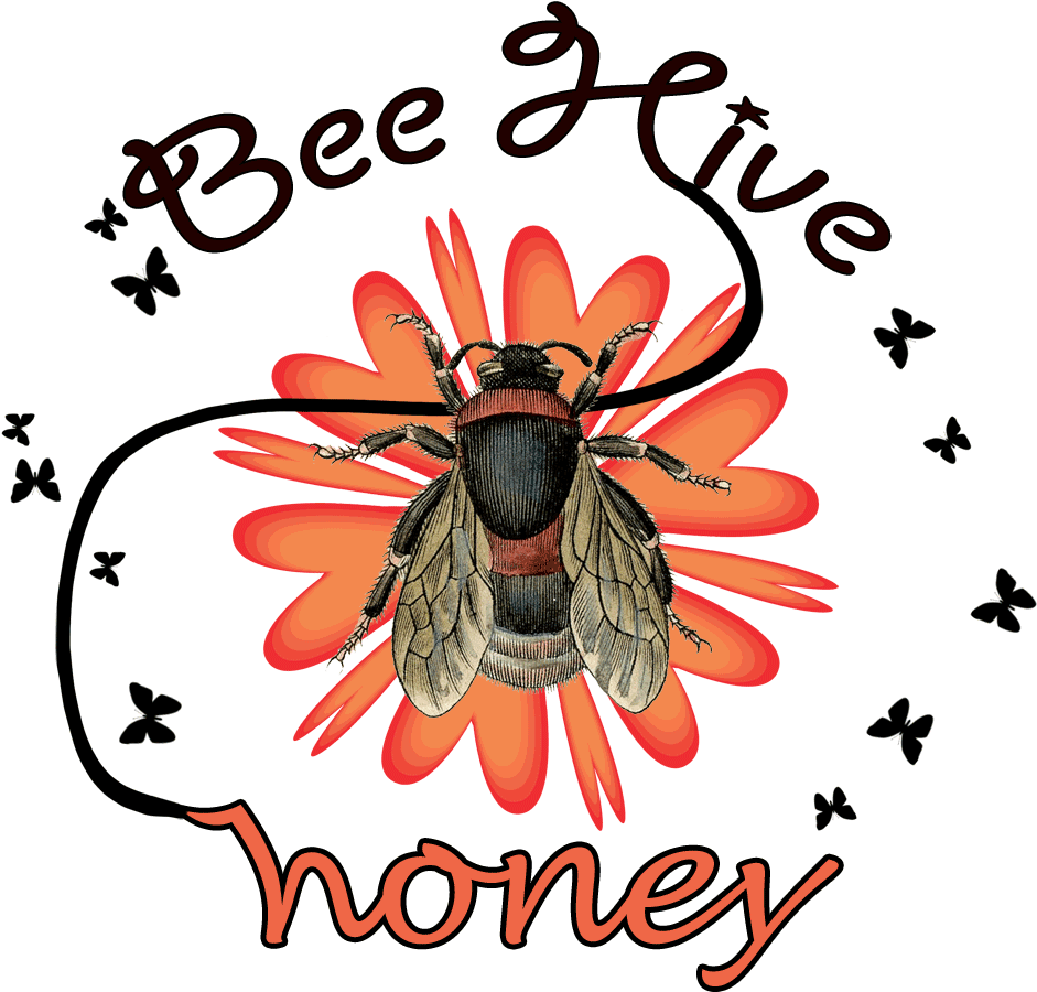 Beehive Honey Illustration - Vintage Bee Set Of 4 Temporary Tattoos (lasts 3 To (1000x1294), Png Download