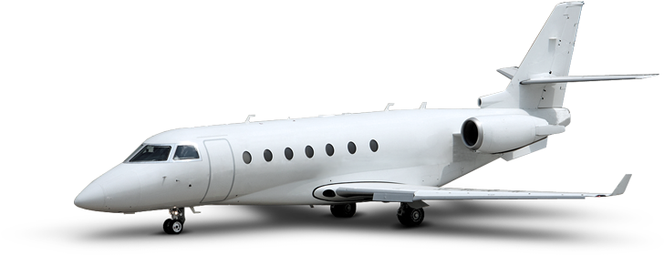 All White Gulf Stream Plane (750x279), Png Download