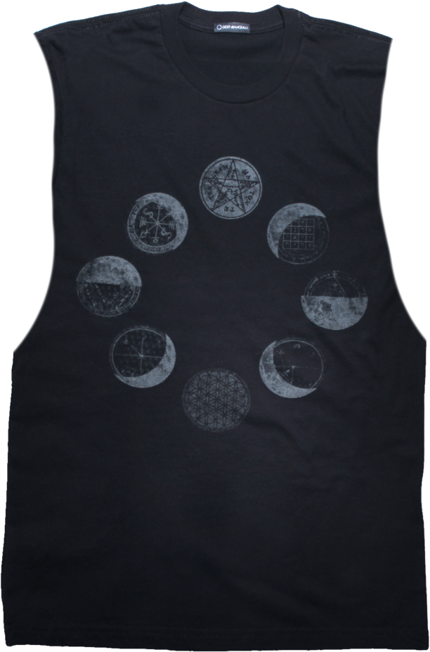 Moon Phases Cut-off - Vest (1024x1012), Png Download