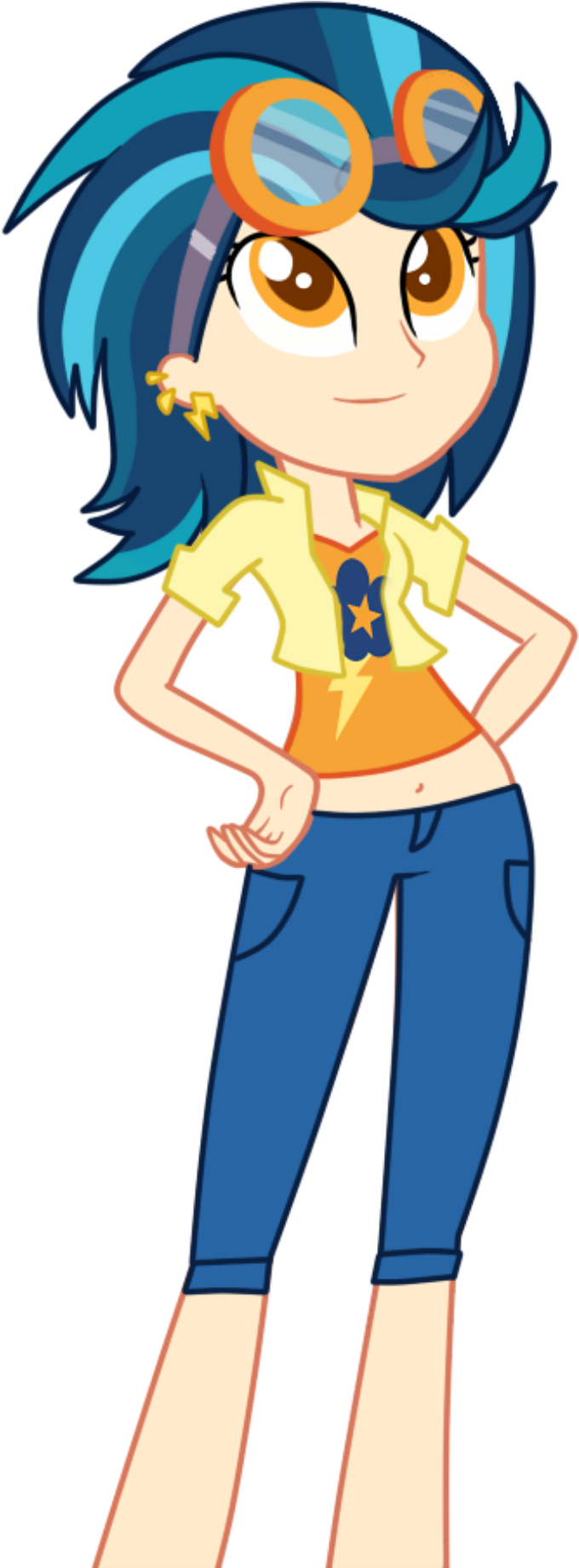 Shadcream4eva, Equestria Girls, Indigo Zap, Outfit, - Mlp Eg Au Indigo Zap (1000x1900), Png Download