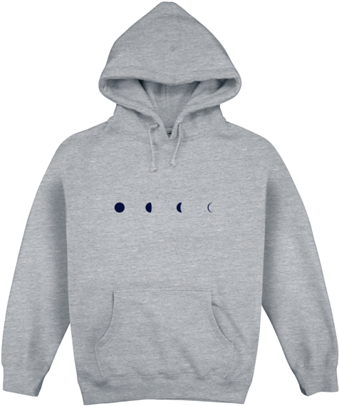 Moon Phase Pullover Hoodie - Petit Biscuit Sweatshirt (600x600), Png Download