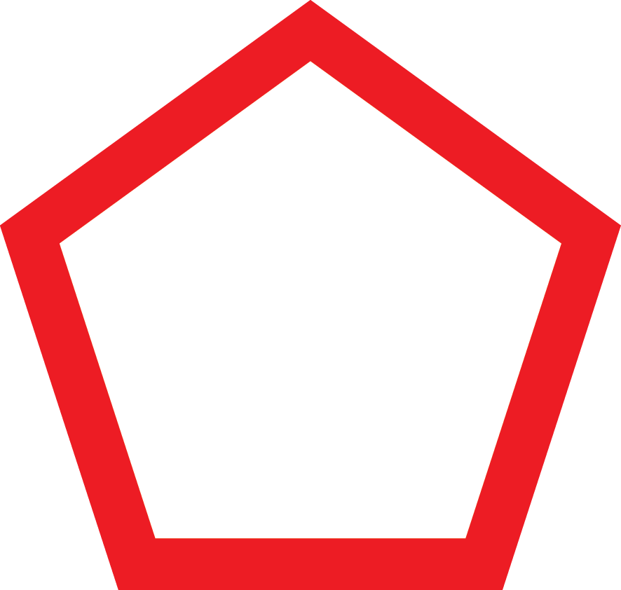 Pentagon Clipart Red (886x842), Png Download