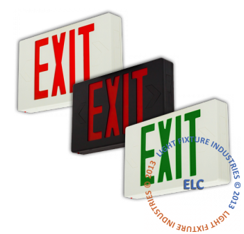 Exit Signs - Light Fixture Industries Lfi Lights - 2pack - Hardwired (535x350), Png Download