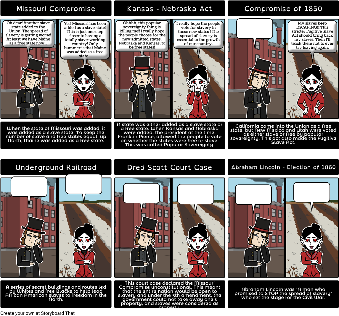 Causes Of The Civil War - Cartoon (1164x1086), Png Download