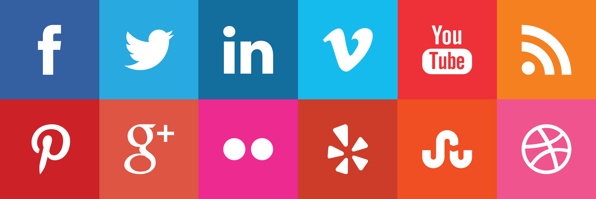 Social Media Logos - Social Media Channels Png (1920x643), Png Download