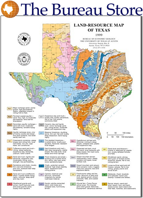 Page-size Maps - Geographic Full Map Of Texas (300x420), Png Download