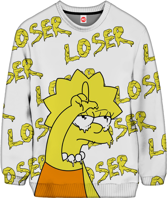 Loser Lisa Sweatshirt - Sweatshirt (652x767), Png Download