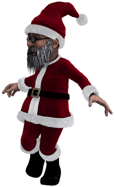 Santa Claus Skinny Version Dancing - Santa Claus (400x400), Png Download