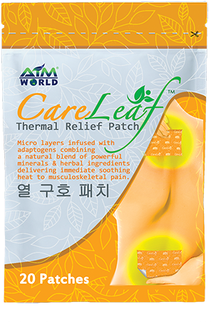 Care Leaf Thermal Relief Patch - Aim Global Products Careleaf (303x555), Png Download