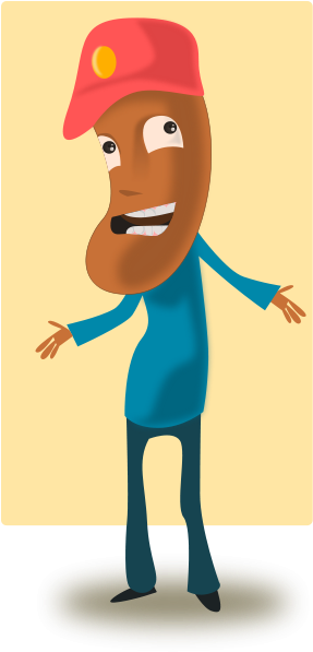 Cartoon Toffee Guy Clipart Png (293x600), Png Download