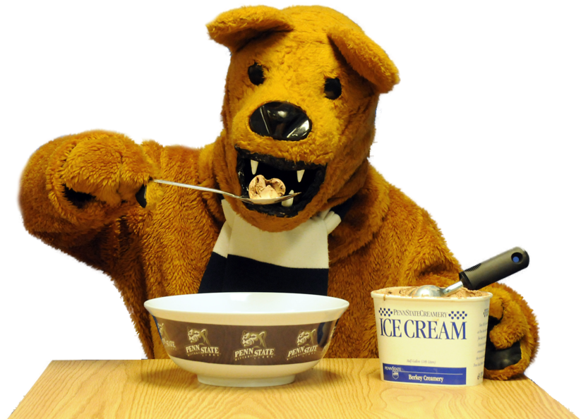 The Nittany Lion Mascot Digs In To A Bowl Of Berkey - Penn State Crying Jordan (992x662), Png Download