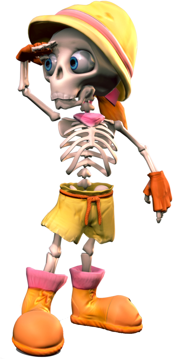 Players Should See The Skeleton Lady Clara From Tribalstack - Yooka Laylee Clara (750x1576), Png Download