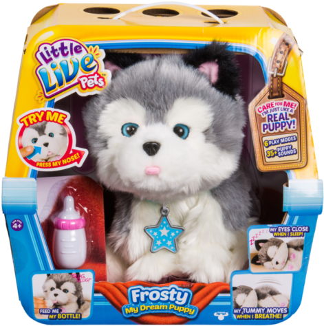 My Dream Puppy- Frosty - Little Live Pets Husky (491x500), Png Download