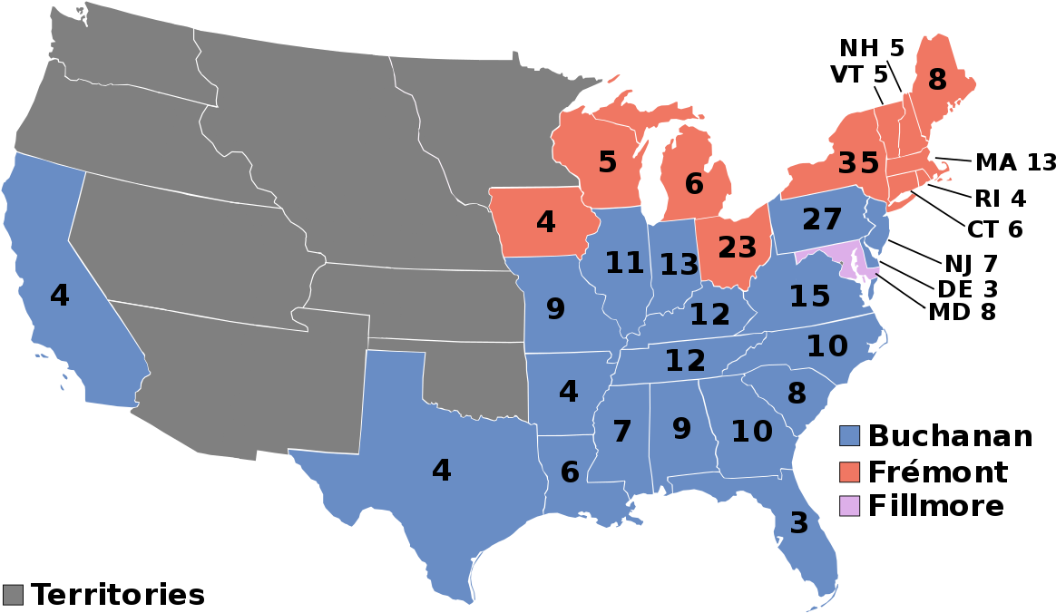 Election Of 1856 (1200x698), Png Download