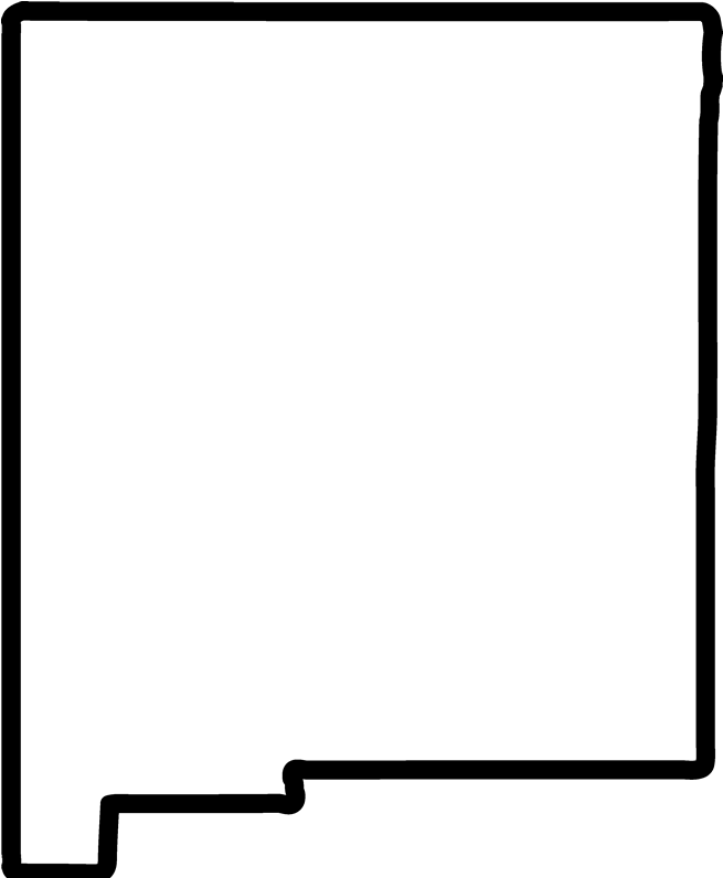 New Mexico Outline Rubber Stamp - Whiteboard (800x800), Png Download